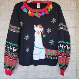Holiday Time Christmas Llama Ugly Sweater Size Small (4-6)